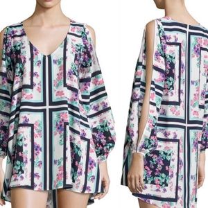 Lovers + Friends Gracie Split-Sleeve Dress ~ in Scarf Print